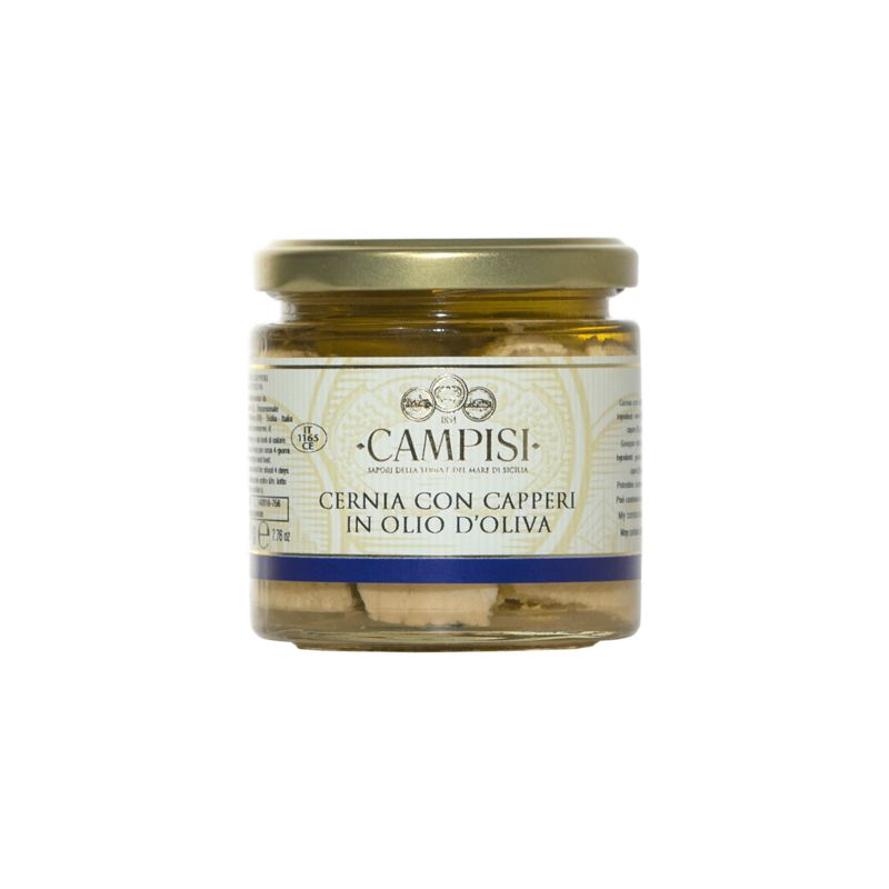 Campisi Cernia Con Capperi In Olio D'Oliva Gr. 220 - Divine Golosità Toscane