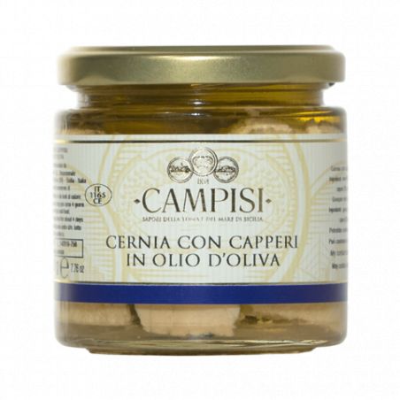 Campisi Cernia Con Capperi In Olio D'Oliva Gr. 220 - Divine Golosità Toscane