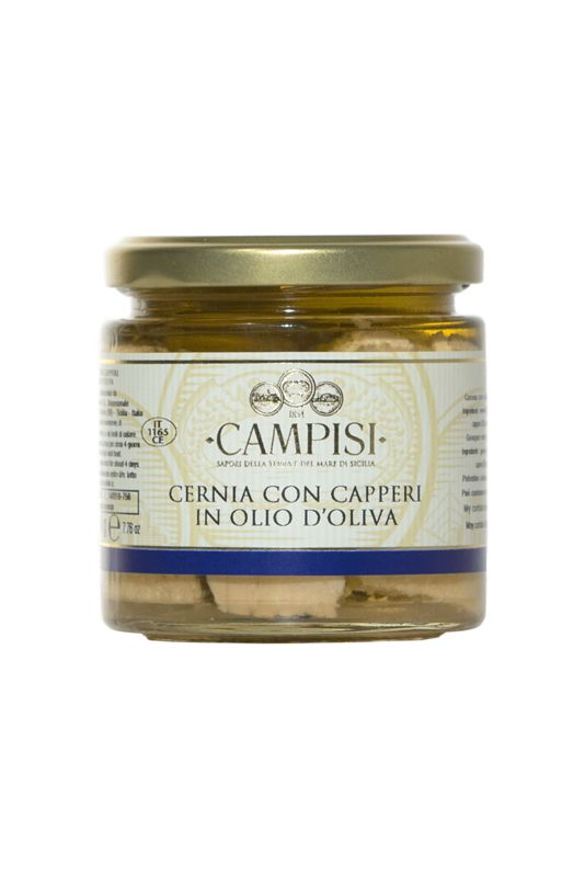 Campisi Cernia Con Capperi In Olio D'Oliva Gr. 220 - Divine Golosità Toscane