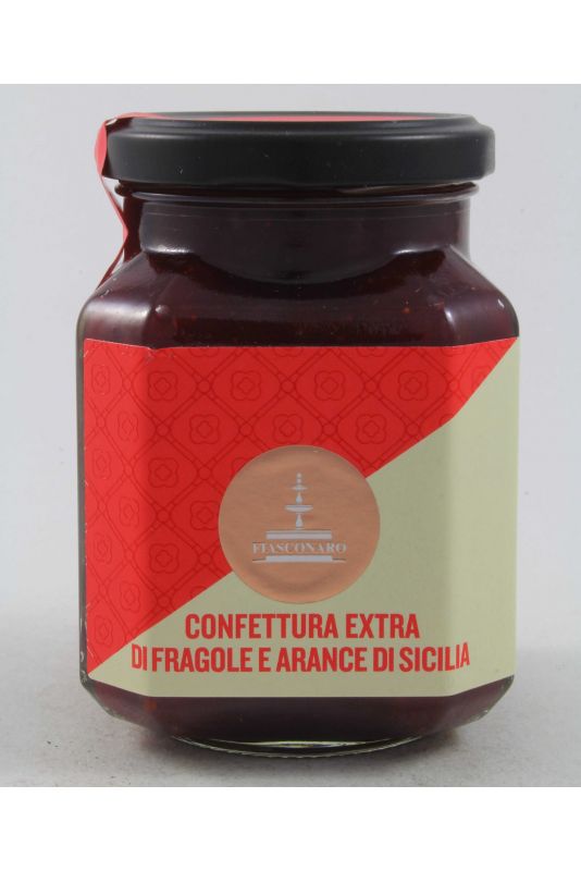 Fiasconaro Confettura Extra Di Fragole E Arance Di Sicilia Gr. 360 Divine Golosità Toscane