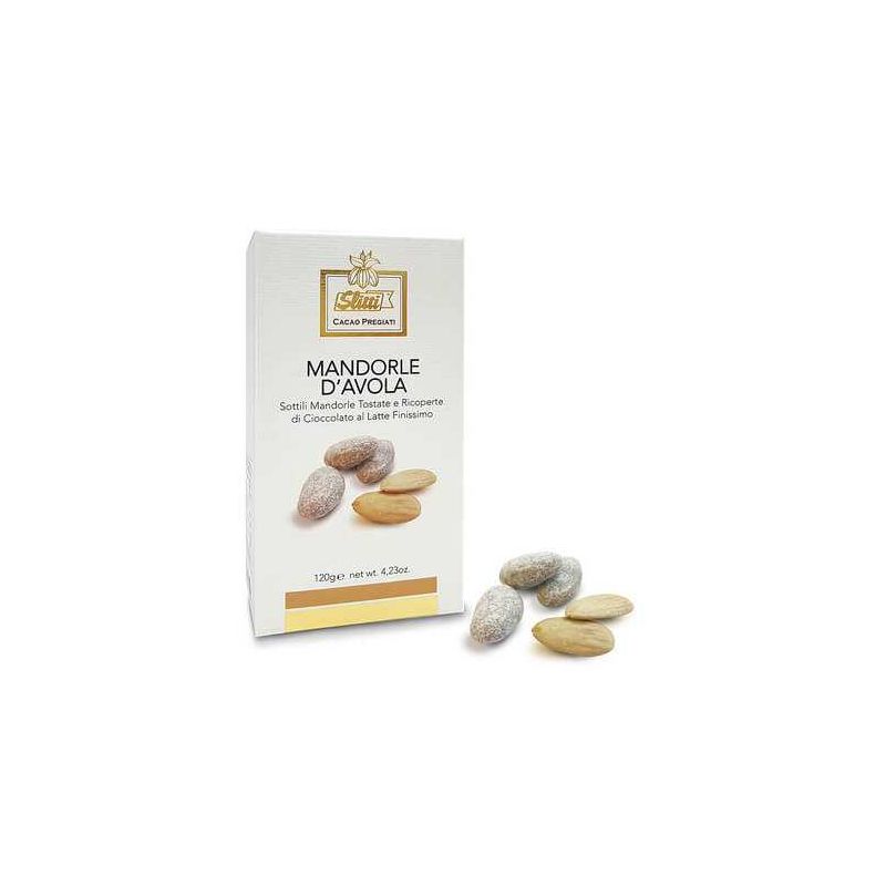 Slitti Thin Almonds From D’Avola Coated With Extra Fine Milk Chocolate Refined With Sugar Gr. 120 Divine Golosità Toscane
