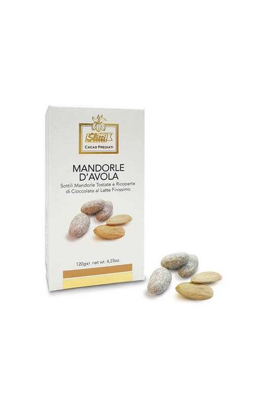 Slitti Thin Almonds From D’Avola Coated With Extra Fine Milk Chocolate Refined With Sugar Gr. 120 Divine Golosità Toscane