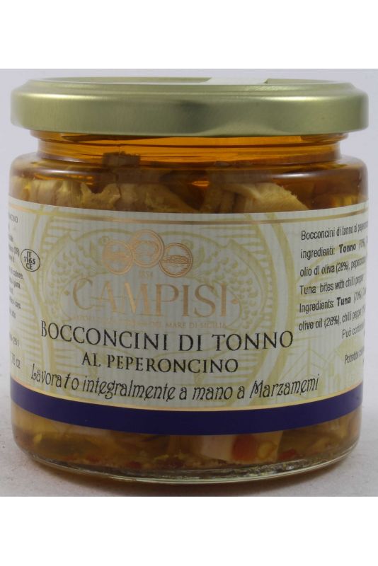Campisi Tuna Bites With Chilli Pepper Gr. 220 Divine Golosità Toscane