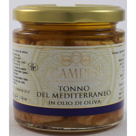 Campisi Mediterranean Tuna Fish In Olive Oil Gr. 220 Divine Golosità Toscane