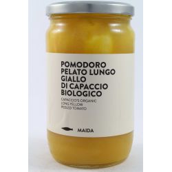 Maida Capaccio's Organic Long Yellow Peeled Tomato Gr. 680 Divine Golosità Toscane