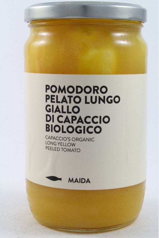 Maida Capaccio's Organic Long Yellow Peeled Tomato Gr. 680 Divine Golosità Toscane