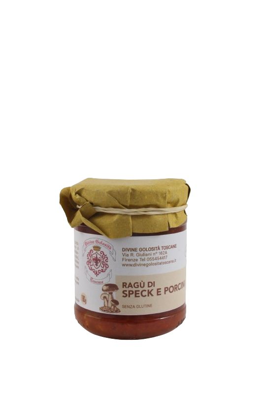 Divine Golosità Toscane Sugo Speck E Funghi Porcini Gr. 180 Divine Golosità Toscane Divine Golosità Toscane Sugo Speck E Funghi Porcini Gr. 180 Divine Golosità Toscane
