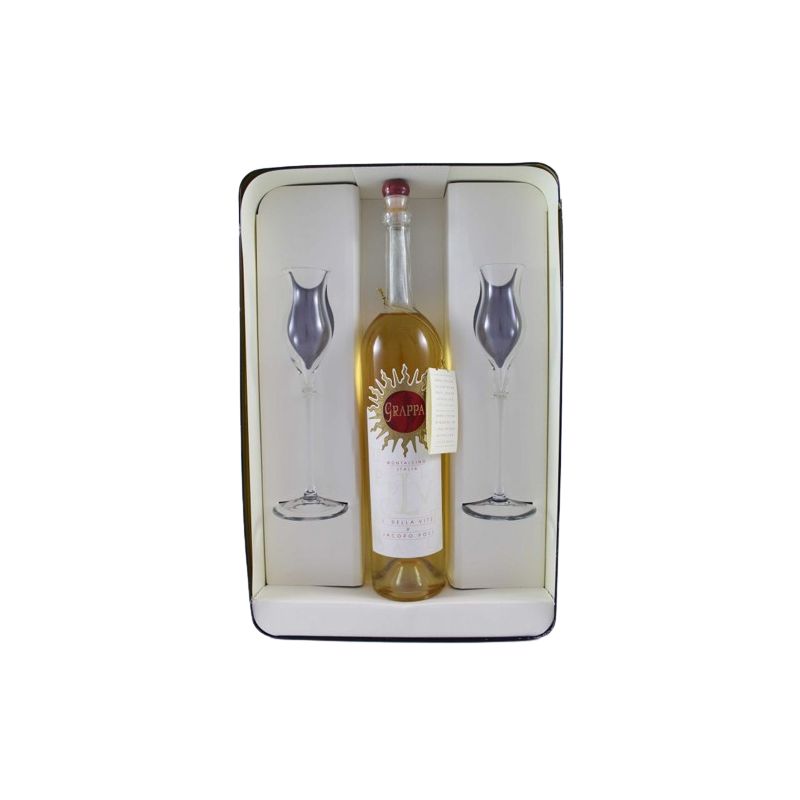 Frescobaldi Grappa Di Luce Invecchiata + 2 Calici Ml. 700 Divine Golosità Toscane