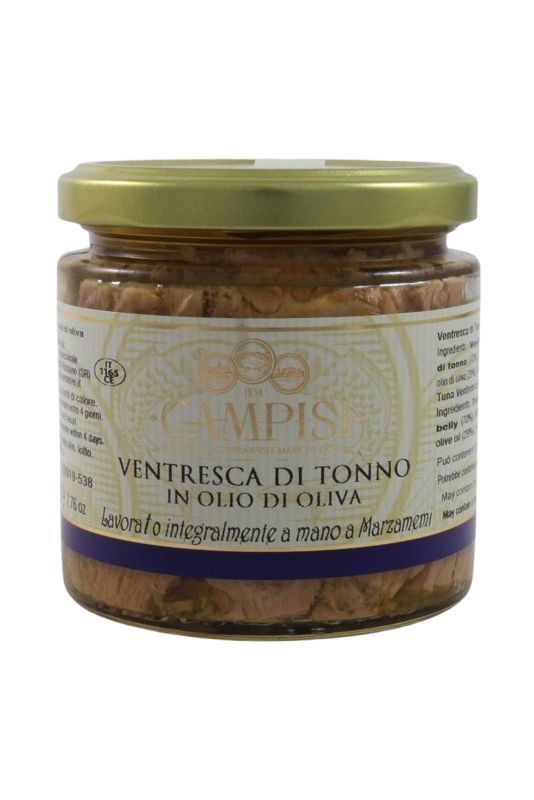 Campisi Ventresca Di Tonno In Olio D'Oliva Gr. 220 Divine Golosità Toscane Campisi Ventresca Di Tonno In Olio D'Oliva Gr. 220 Divine Golosità Toscane