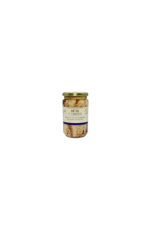 Campisi Filetti Di Sgombro In Olio D'Oliva Gr. 300 Divine Golosità Toscane Campisi Filetti Di Sgombro In Olio D'Oliva Gr. 300 Divine Golosità Toscane
