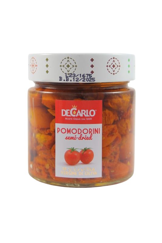De Carlo Semi Dried Cherry Tomatoes Gr. 200 Divine Golosità Toscane De Carlo Semi Dried Cherry Tomatoes Gr. 200 Divine Golosità Toscane