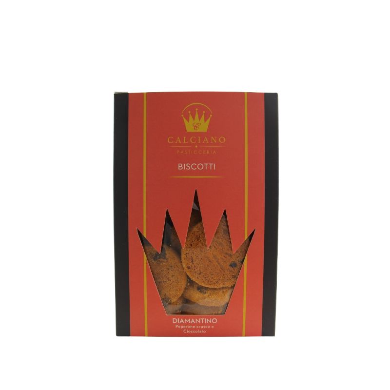 Pasticceria Calciano Biscotti Diamantino Peperone Crusco E Cioccolato Gr. 180 Divine Golosità Toscane