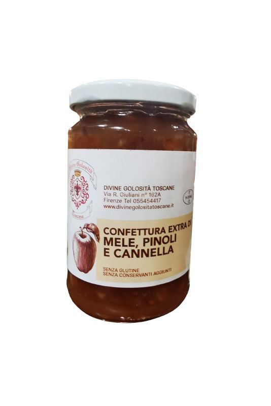 Divine Golosità Toscane Confettura Extra Di Mele, Pinoli E Cannella Gr. 320 Divine Golosità Toscane Divine Golosità Toscane Confettura Extra Di Mele, Pinoli E Cannella Gr. 320 Divine Golosità Toscane