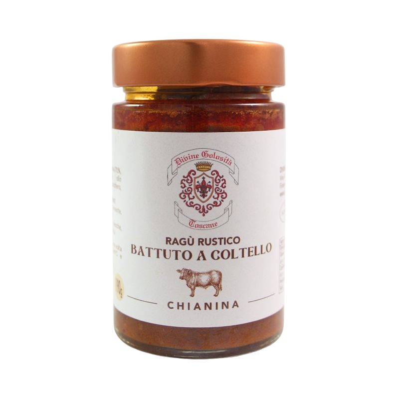 Divine Golosità Toscane Sugo Di Carne Chianina Battuta A Coltello Gr. 190 Divine Golosità Toscane