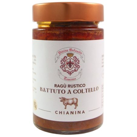 Divine Golosità Toscane Sugo Di Carne Chianina Battuta A Coltello Gr. 190 Divine Golosità Toscane