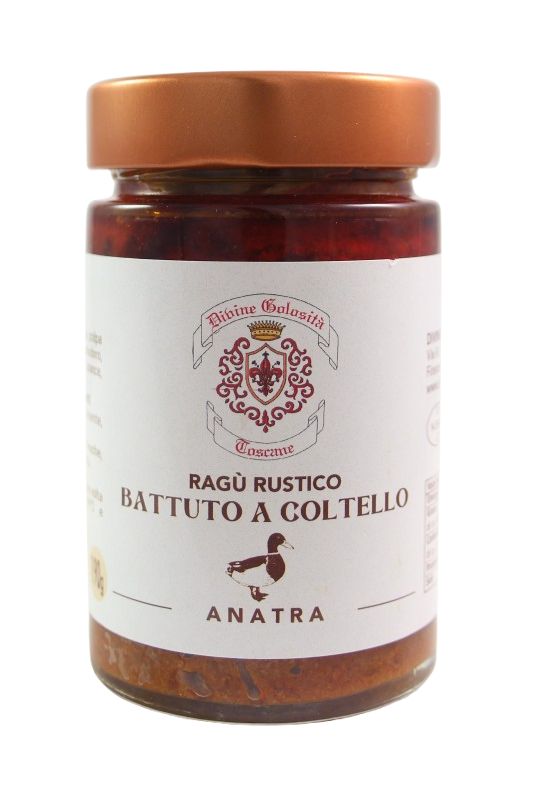 Divine Golosità Toscane Sugo All' Anatra Battuta a Coltello Gr. 190 Divine Golosità Toscane Divine Golosità Toscane Sugo All' Anatra Battuta a Coltello Gr. 190 Divine Golosità Toscane