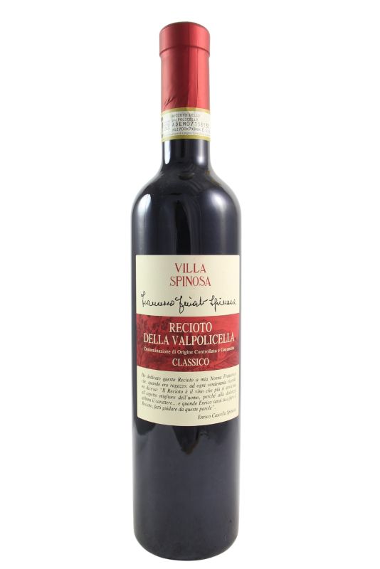 Villa Spinosa Recioto Della Valpolicella Francesca Finato Spinosa 2021 Ml. 500 Divine Golosità Toscane Villa Spinosa Recioto Della Valpolicella Francesca Finato Spinosa 2021 Ml. 500 Divine Golosità Toscane