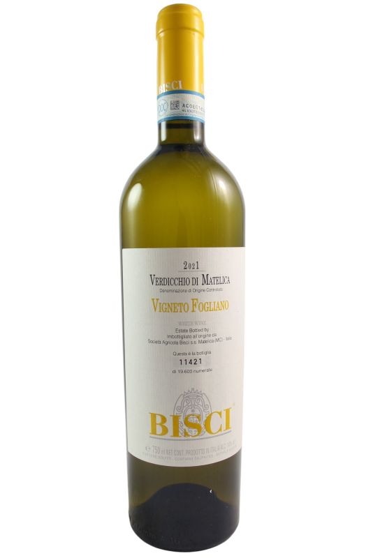 Bisci Verdicchio Di Matelica Fogliano 2021 Ml. 750 Divine Golosità Toscane