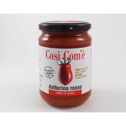 Così Com'è Unpeeled Whole Datterini Tomatoes In Tomate Juice Gr. 350 Divine Golosità Toscane