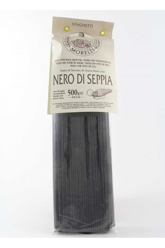 Antico Pastificio Morelli Spaghetti Al Nero Di Seppia Gr. 500 Divine Golosità Toscane Antico Pastificio Morelli Spaghetti Al Nero Di Seppia Gr. 500 Divine Golosità Toscane