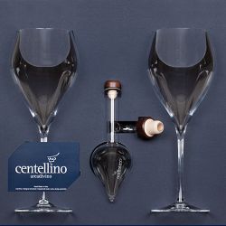 Confezione Regalo 1 Decanter Centellino più 2 calici Divine Golosità Toscane